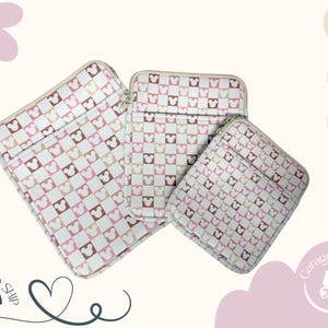 Padded Neoprene E-Reader Sleeve with Front Pocket Book Lovers Gift E-Reader Sleeve Neoprene Padded Tablet Sleeve Zip up Book Case