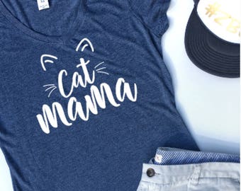 Cat Mama Shirt, Crazy Cat Lady, Funny Tshirt women, Cat Tshirt, Cute Cat Shirt, Kitten Shirt, Fur Mama, Animal Lover Gift, Fur Mom, HT107W