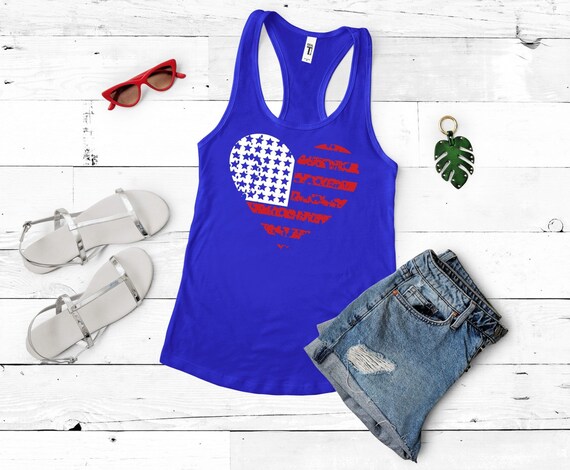 women's plus size patriotic tank tops