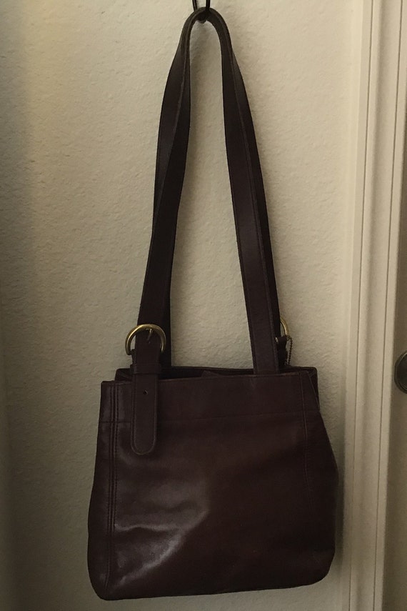 Vintage Coach Mahogany Soho Waverly Bucket Bag - image 2