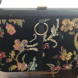 Black vintage carpet purse