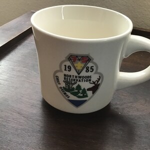 1985 Vintage Boy Scout Mug Northwoods Reservation Chief Okemos