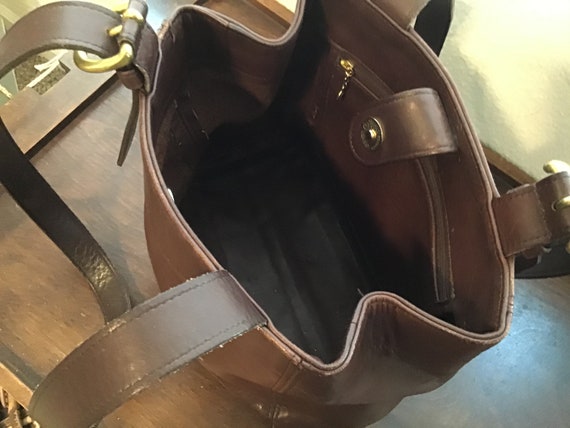 Vintage Coach Mahogany Soho Waverly Bucket Bag - image 9