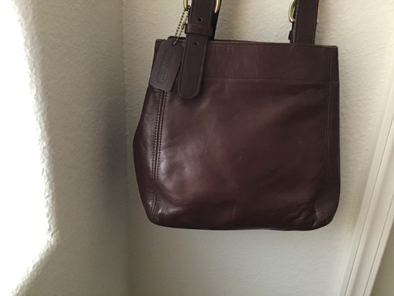 Vintage Coach Mahogany Soho Waverly Bucket Bag - image 3