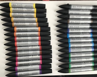 Winsor & Newton Professional Watercolour Paint Twin Tip Marker Pens