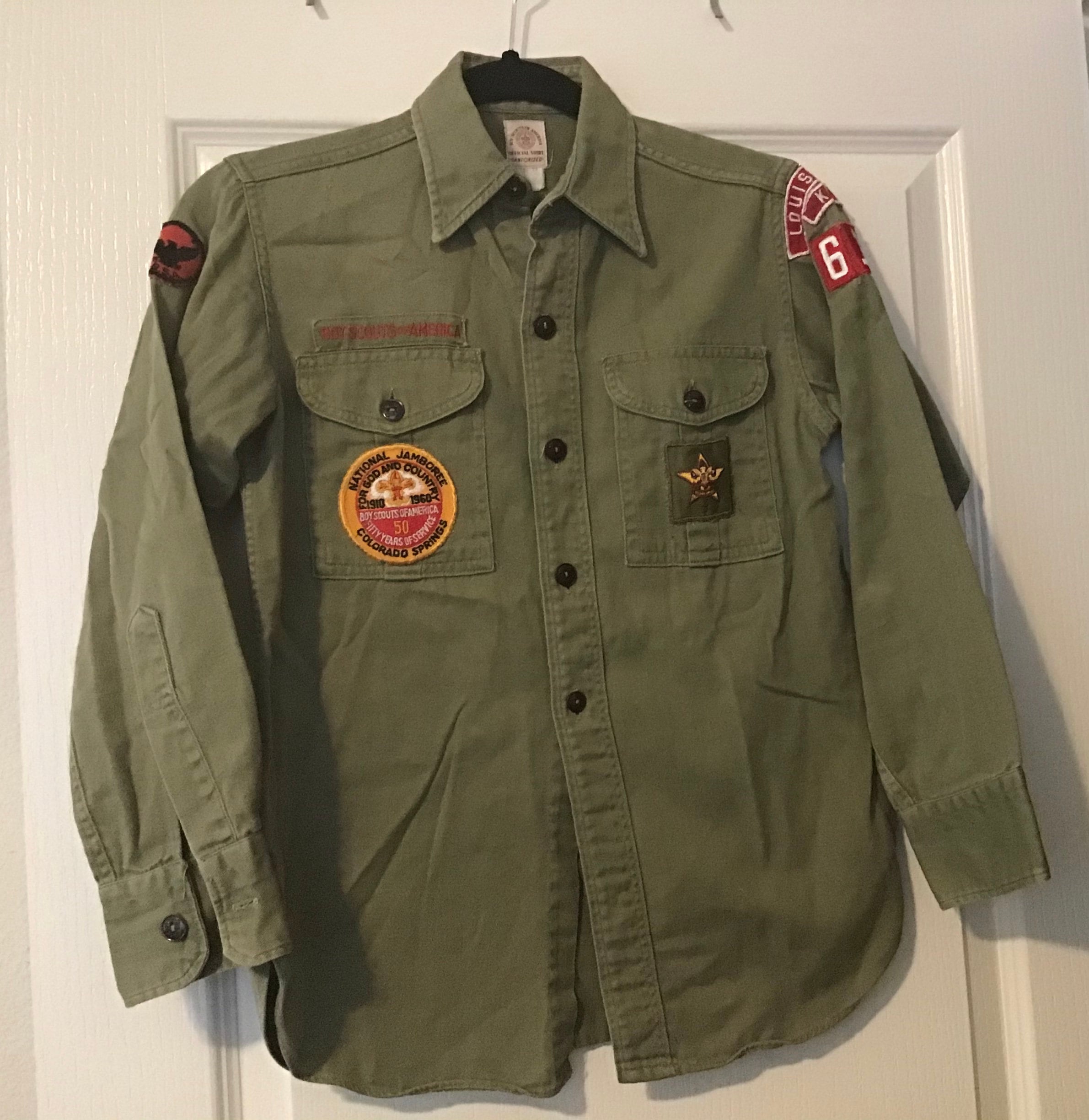 1960s Vintage Boy Scouts Shirt  (long sleeve)