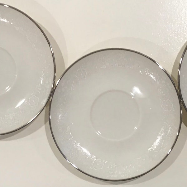 Set of 3 Gorham “Bridal Bouquet” saucers