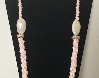 Pink Shell Statement Necklace