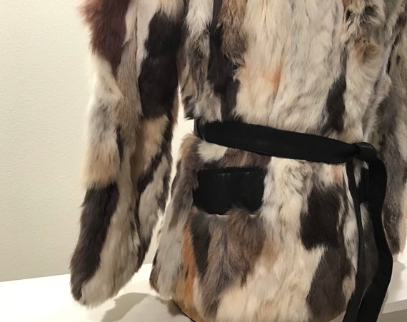 Vintage 1970’s Rabbit  Fur Coat Jacket - image 4