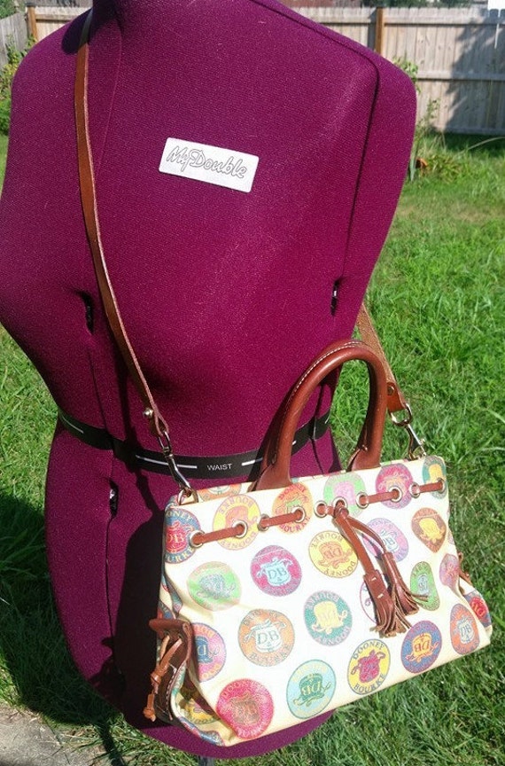 Dooney and Bourke Coated Canvas and Leather Crossb