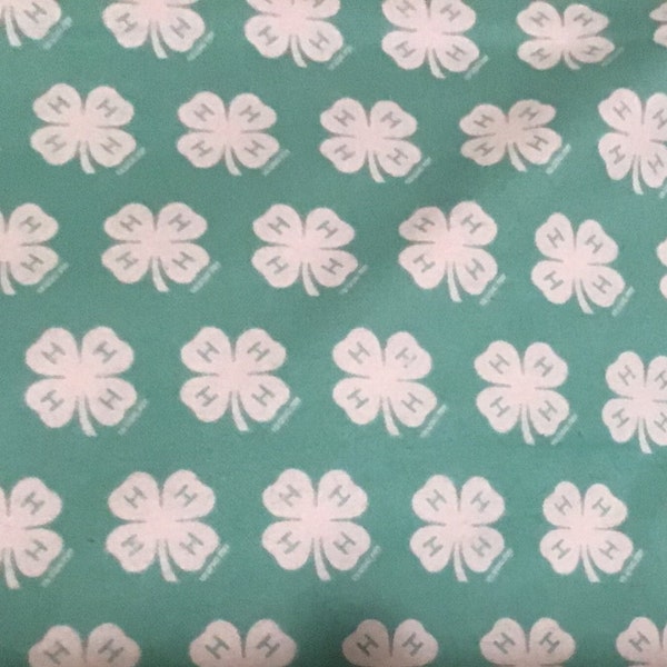 4H Clover cotton fabric