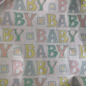 Vintage Baby Shower Gift Wrap