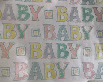 Vintage Baby Shower Gift Wrap