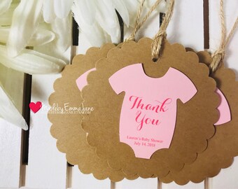 18 Baby Shower Favor Labels|Baby Shower Tags|Baby Shower Labels|Baby Girl Favor Labels|Favor Labels|Onesie Labels|Baby Shower Tags