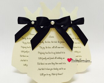 Will You Be My Bridesmaid Dress Card
