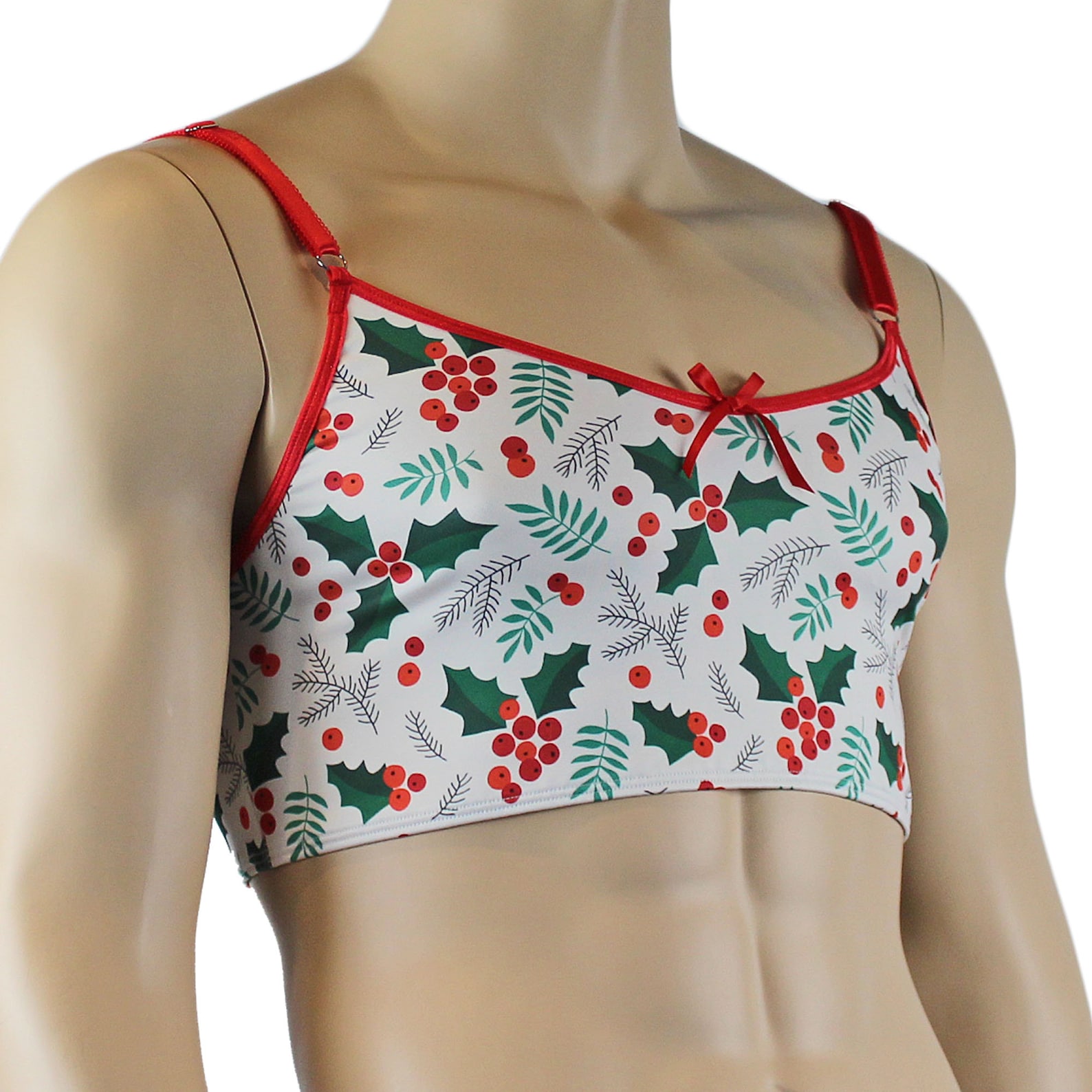 red christmas crop top