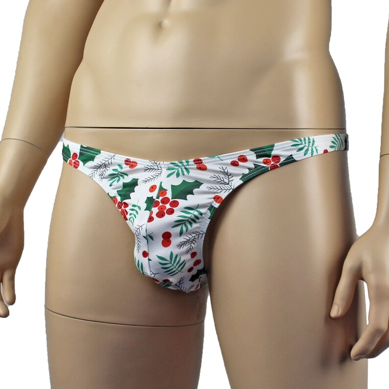 Mens Christmas Holly G string Thong Xmas Underwear Etsy