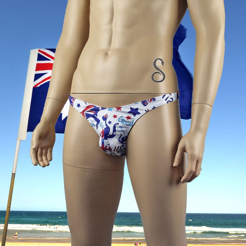 His and Hers Gidday Australia Day Underwear G String Thongs Etsy