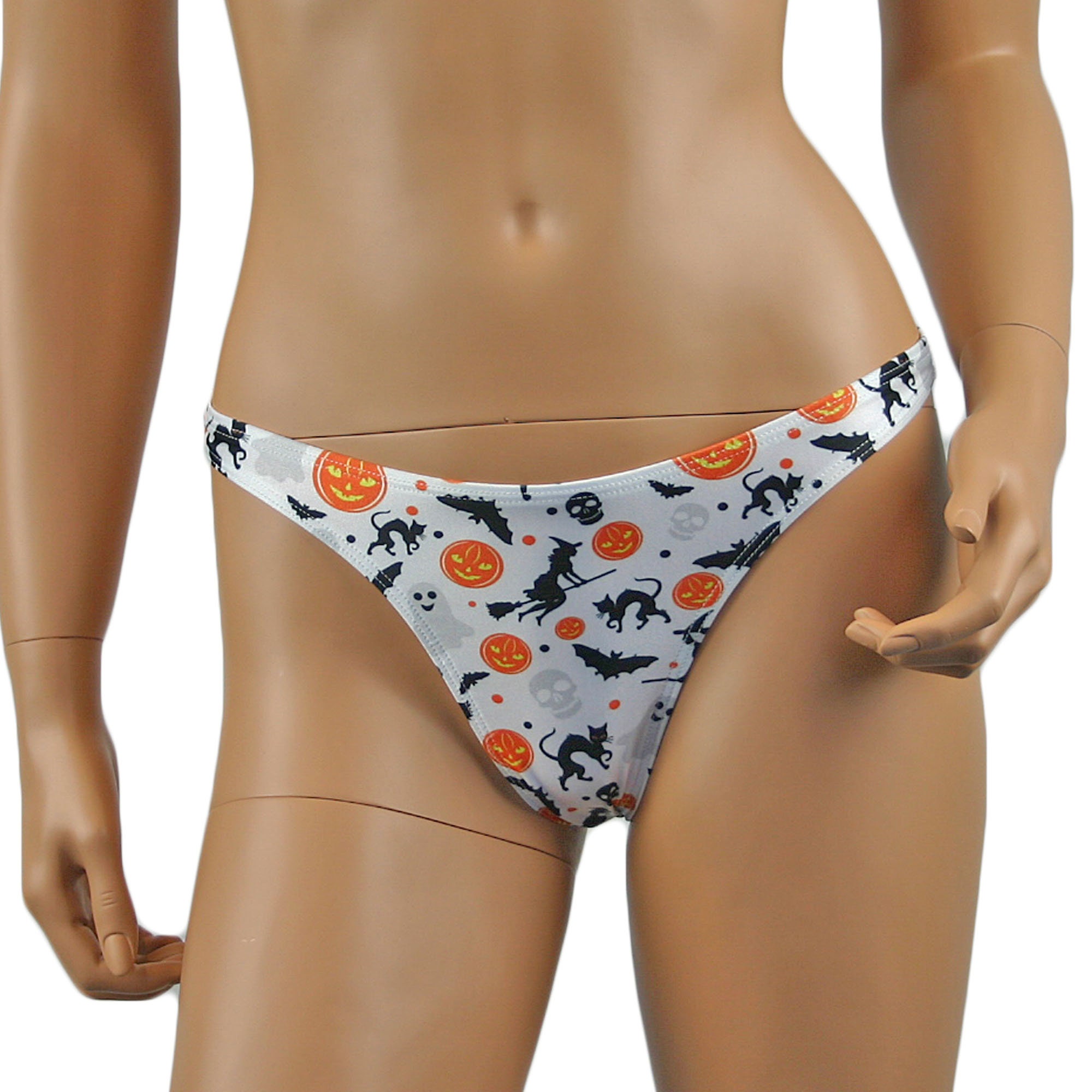 Womens Halloween Fun Thong Underwear Pumpkins Witches Bats Etsy