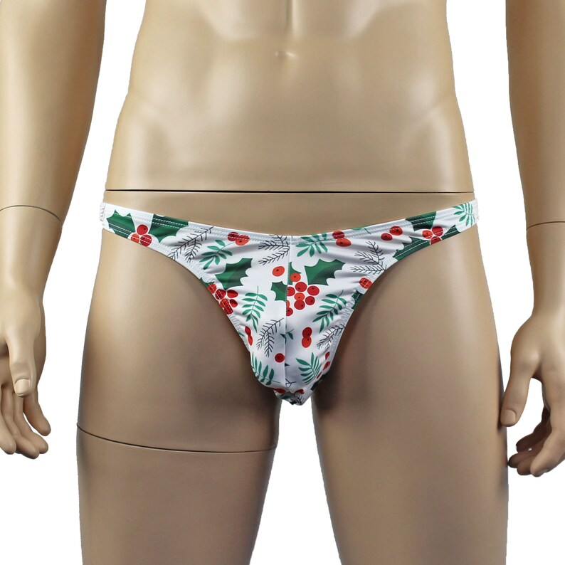 Mens Christmas Holly G string Thong Xmas Underwear Etsy