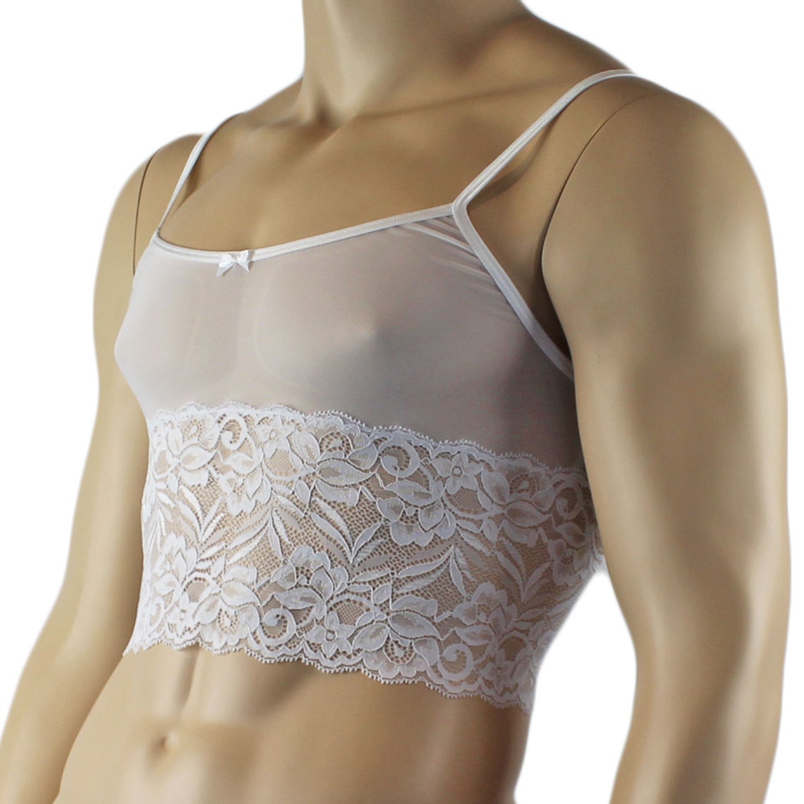 Mens Kristy Sexy Lace Camisole Top Male Lingerie white Plus Etsy