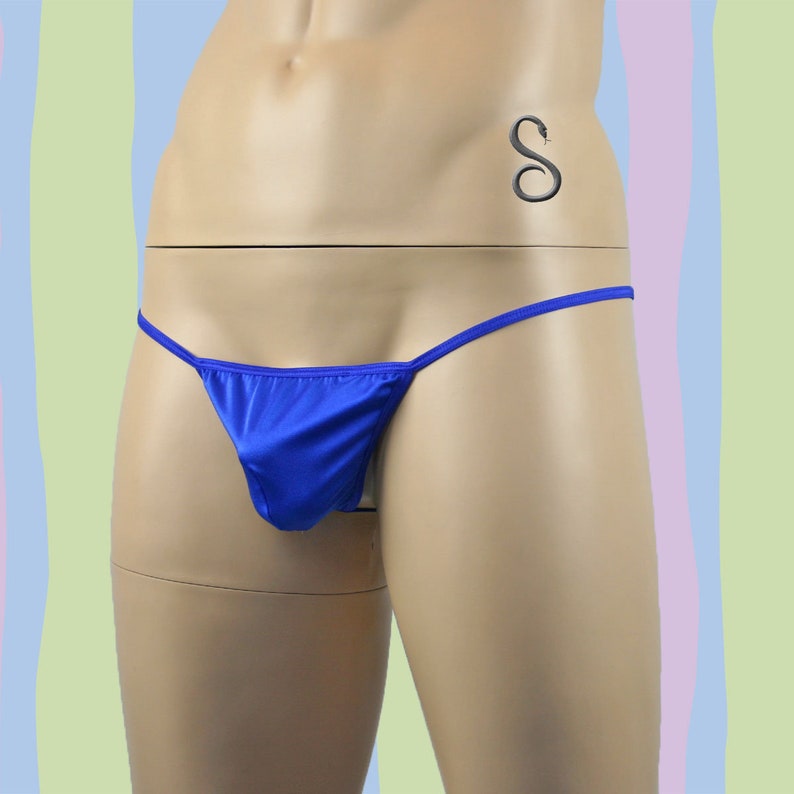 Mens Lycra Pouch G string Blue Etsy