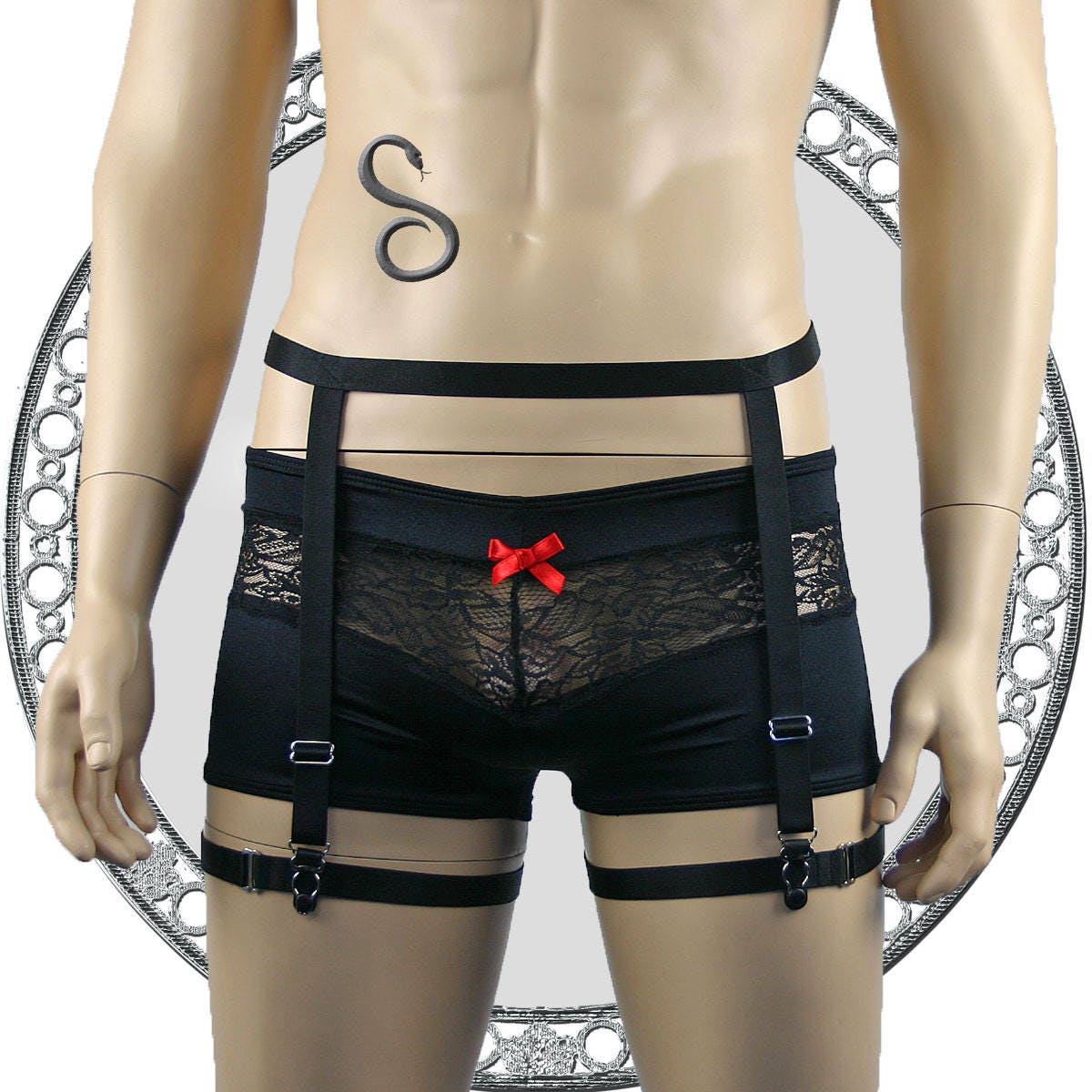 mens satin and lace