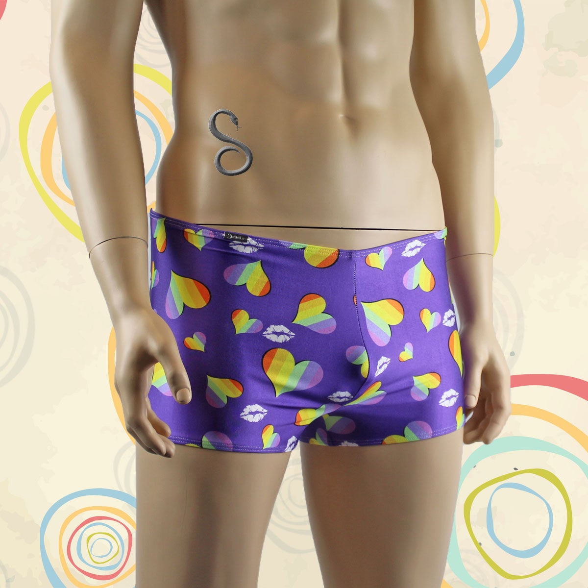 Gay Pride Rainbow Love Hearts And Kisses Shorts Etsy