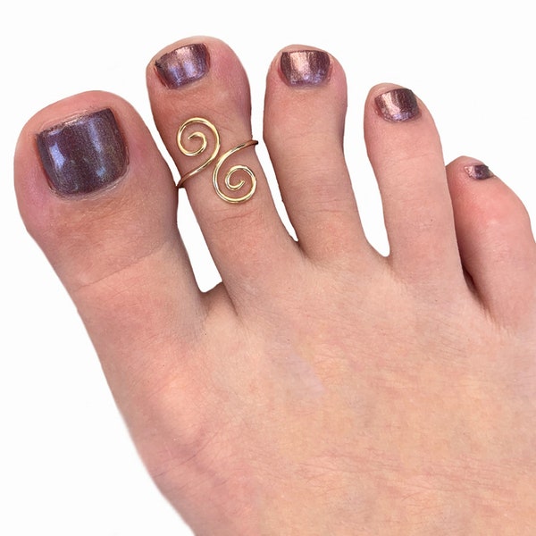 Double Toe Rings Etsy