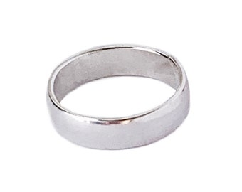 BIG Toe Ring / 5mm Bold Wide Sterling Ring / .925 Sterling Silver Ring / For the BIG Toe! /  Extra Large Ring Sizes 14 - 20 1/2