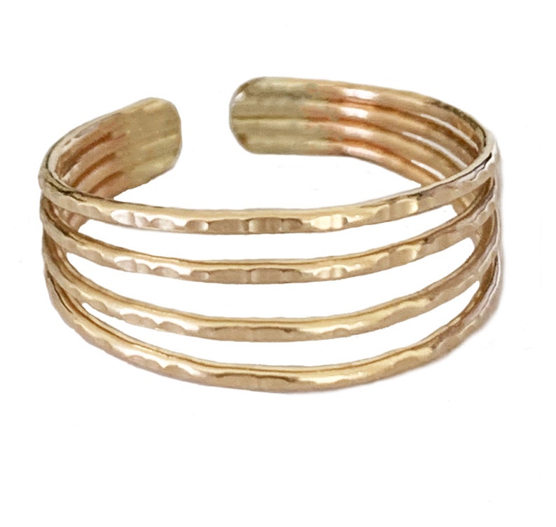 Four Strand Gold Toe Ring for Women.