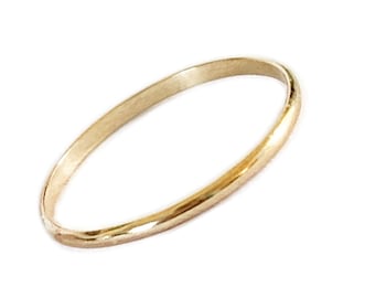 Toe Finger or Thumb Ring Band / 14k Gold Fill / 1mm Thin Minimalist Band / Super Skinny Durable Simple Ring / Sizes 2 - 12