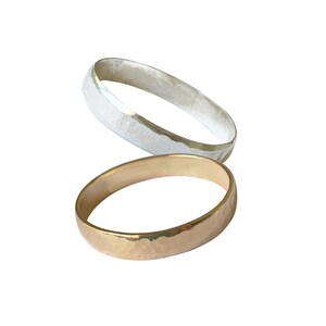 GROSSER Zeh Ring / 5 mm Breit / Gehämmert / Gold Fill oder Sterling Silber / Für den GROSSEN Zeh! / Schwer zu finden XL Ring Größen 14 - 20 / im Angebot!