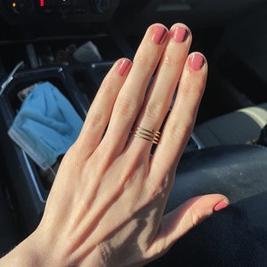 Hammered Spiral Finger or Thumb Ring in Gold Fill or Sterling Silver