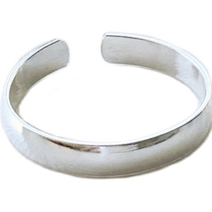BIG TOE Adjustable Toe Ring / 5MM Bold / .925 Sterling Silver Ring / For the BIG Toe!