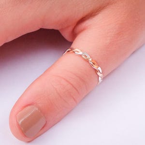 Mixed Braid Sterling Silver & 14K Gold Fill Ring