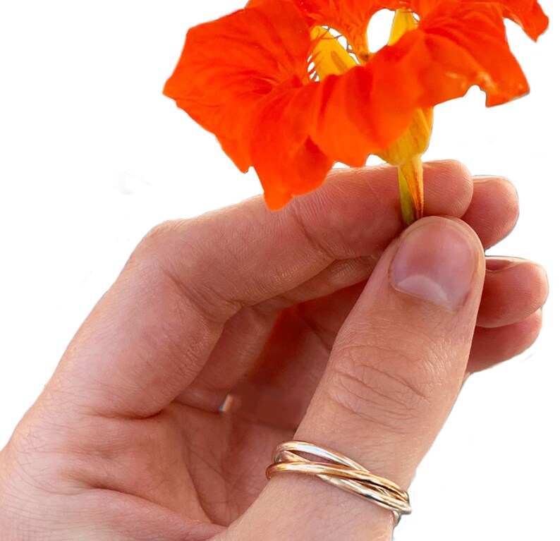 Rolling Interlocking Thumb or Finger Ring / 14K Gold Fill and Etsy