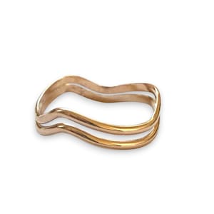 Double Malibu Toe Ring / 14K Gold Filled or .925 Sterling Silver Toe Ring / Fitted Ring Size for Perfect Fit on Toes or Finger / Unisex