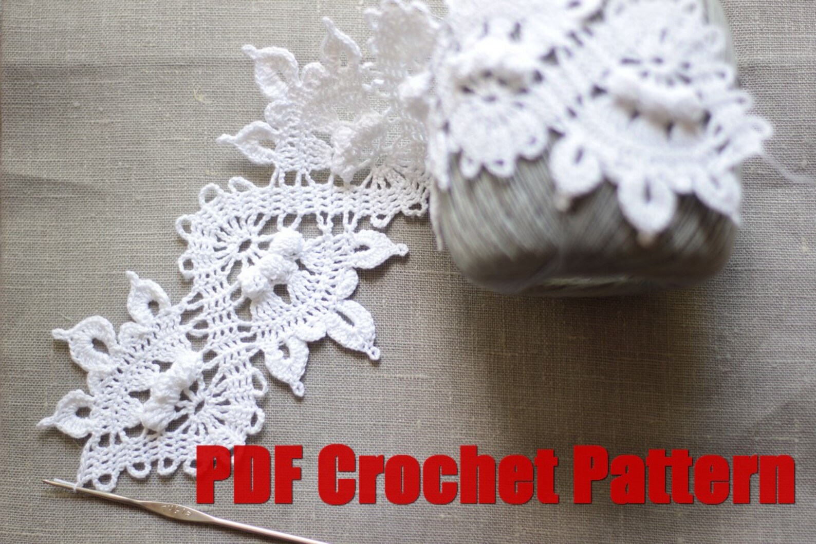 Crochet pattern Trim lace Edging Border diagram Etsy
