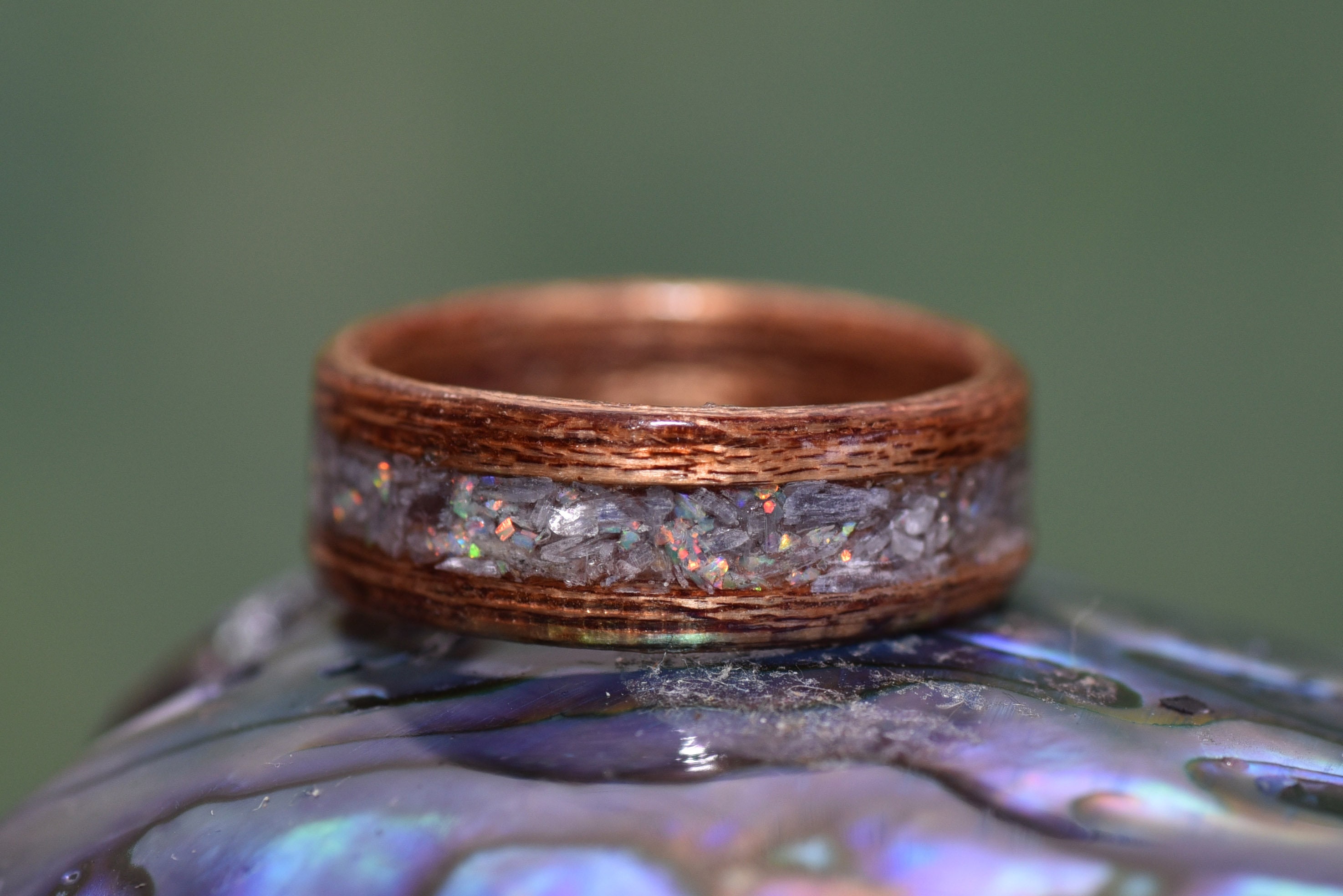Wood crystal best sale ring