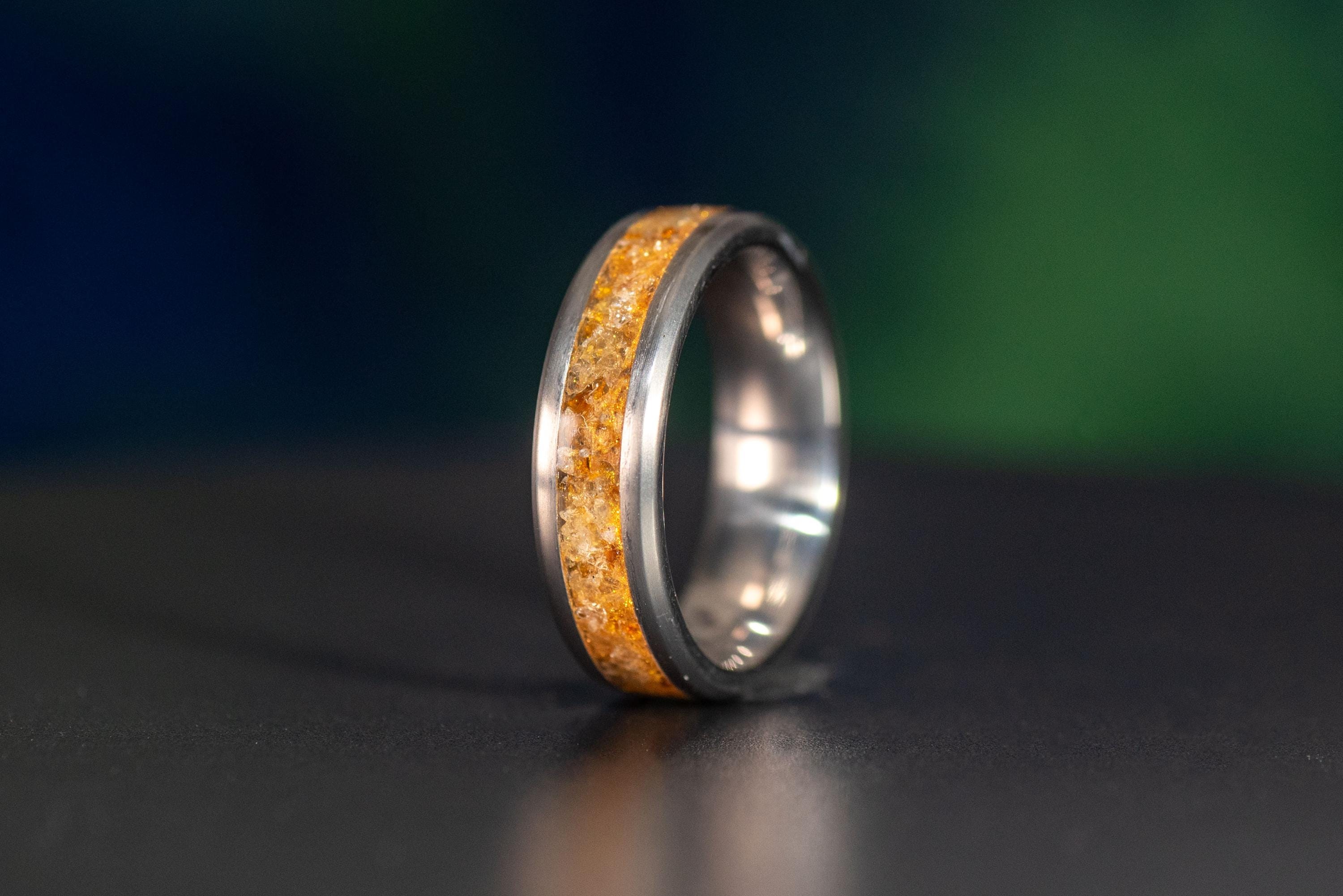 November Rings November Birthstone Ring | Citrine Ring | Titanium Ring | Ring for Men ...