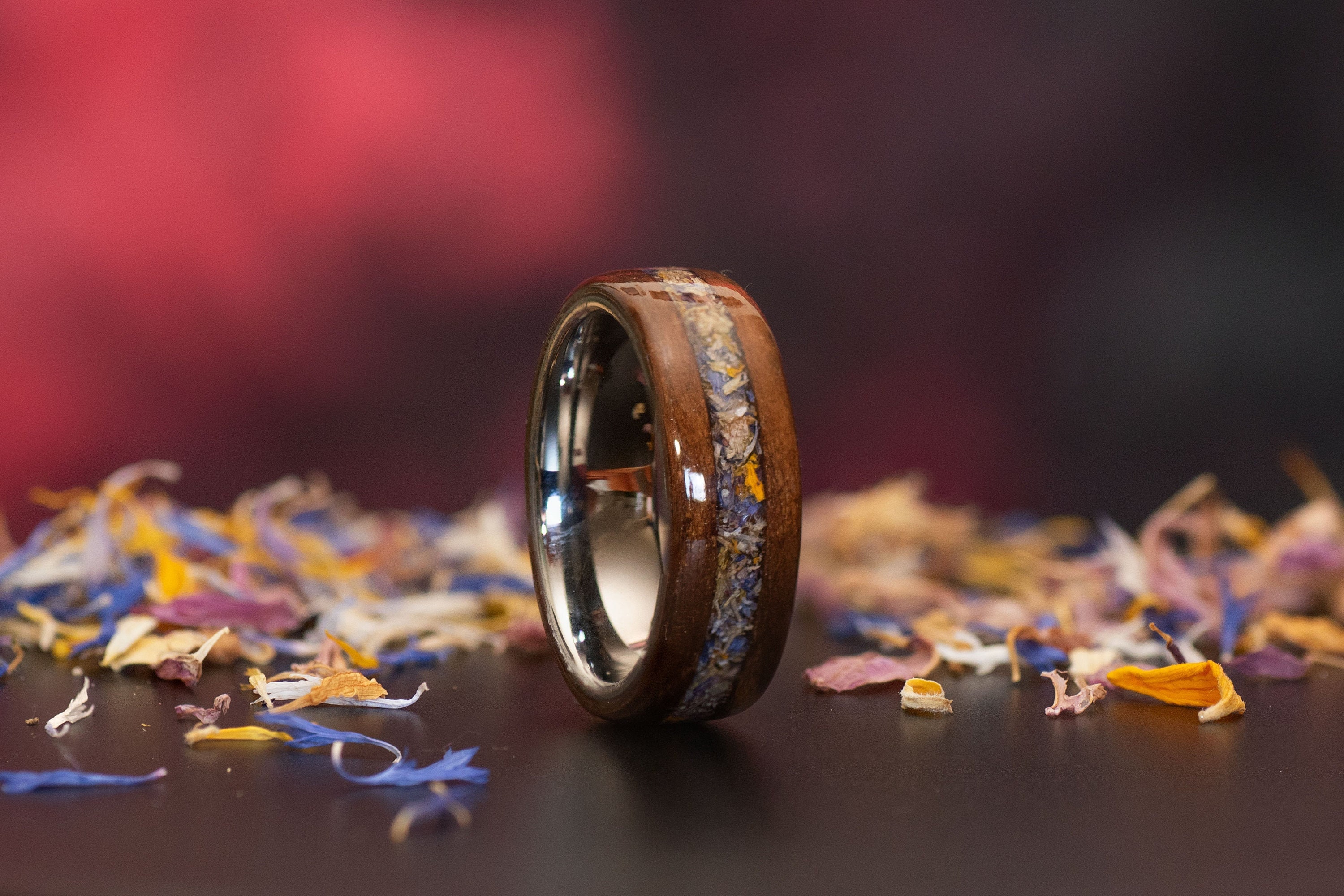 Metal floral ring best sale