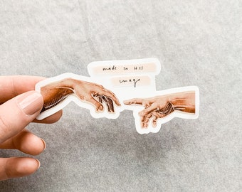 Made in His Image Sticker- Clear Die Cut Vinyl Sticker