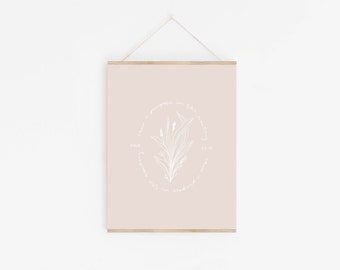 There is Purpose - INSTANT DOWNLOAD- 11”x 14” Digital Print - Boho Art Print- Minimal Christian Wall Art