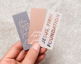 JESUS Mini Bible Verse Bookmark Set- Set of 3 Mini Bookmarks- Christian Stationary