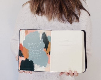 Custom ESV Journaling Bible- Black Hardcover Bible- Holy Bible