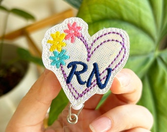 Badge Reel, ID Card Holder, Retractable Reel, Nurse Name Badge, RN Gift, Registered Nurse