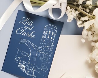 Custom location/Venue Illustrations for weddings and  specialevents. Hand-Drawn, ink on paper illustrations (digital download)