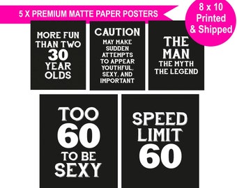 60th Birthday Decoration For Men 60th Birthday Sign 60 Etsy