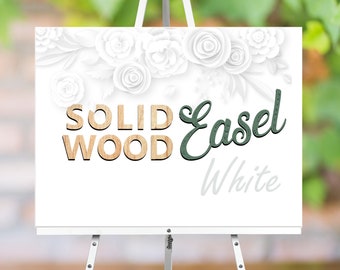 White Easel for Weddings Easel Stand for Sign Easel Stand Solid